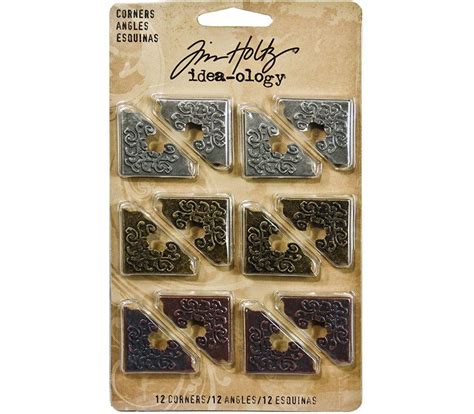 joann fabrics scrapbook metal corners|Tim Holtz Idea Ology 12pc Antique Metallic Photo Corners .